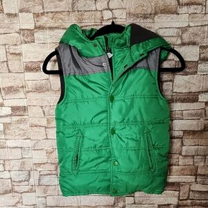 Appaman Green Puffer Vest with Gray Accents